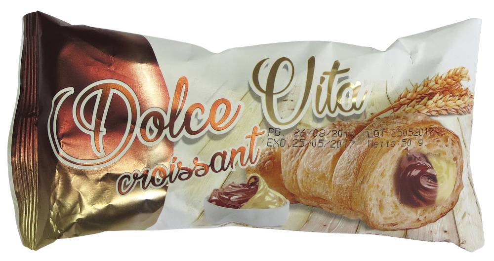 Obrázek k výrobku 4955 - Croissant DolceVita s kakaovo-van.náplní