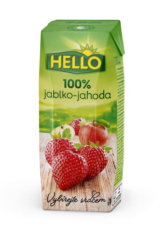 Obrázek k výrobku 4386 - Džus Hello mini jablko-jahoda 100%