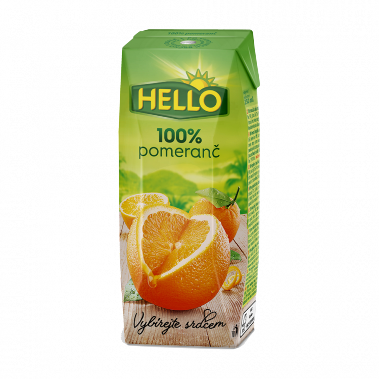 Obrázek k výrobku 4388 - Džus Hello mini pomeranč 100%