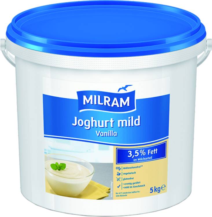 Obrázek k výrobku 5812 - Jogurt MILRAM jemný vanilka 3,5% kbelík