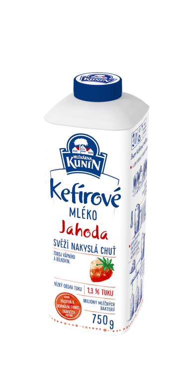 Obrázek k výrobku 5879 - Kefírové mléko jahodové Kunín