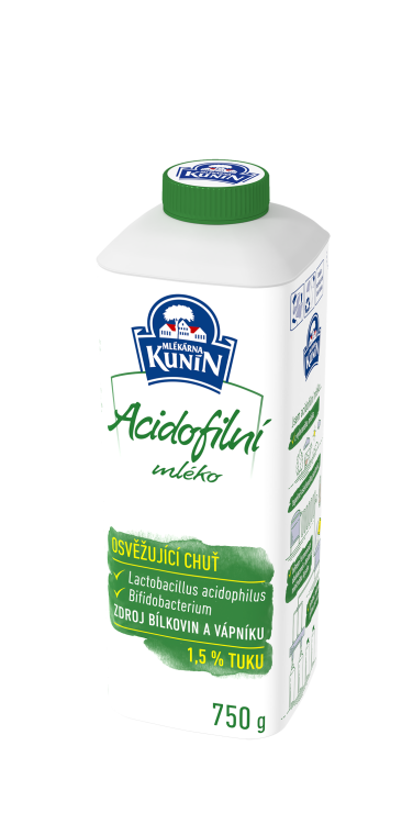 Obrázek k výrobku 5855 - Mléko acidofilní bílé Kunín