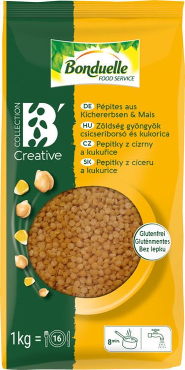 Obrázek k výrobku 3504 - Pepitky z cizrny a kukuřice Bonduelle