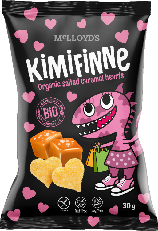 Obrázek k výrobku 2344 - Snack KIMIFINNE BIO slaný karamel