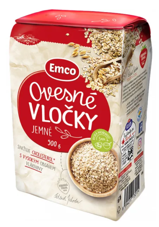 Obrázek k výrobku 5481 - Vločky ovesné jemné EMCO