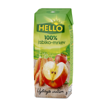 Obrázek k výrobku 4379 - Džus Hello mini jablko/mrkev 100%
